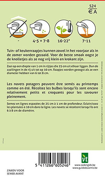 ARBORIX - Navet Potager De Milan - Ca. 6 gr (Livraison Gratuite) - large