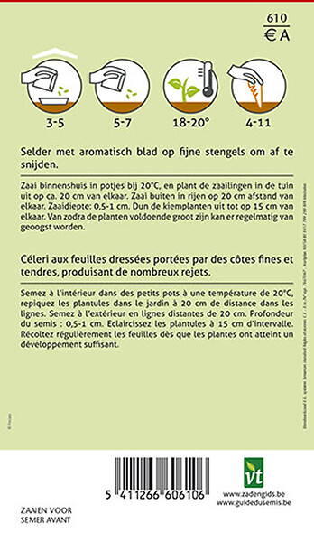 ARBORIX - Cèleri à Couper Vert - Ca. 3 gr (Livraison Gratuite) - large