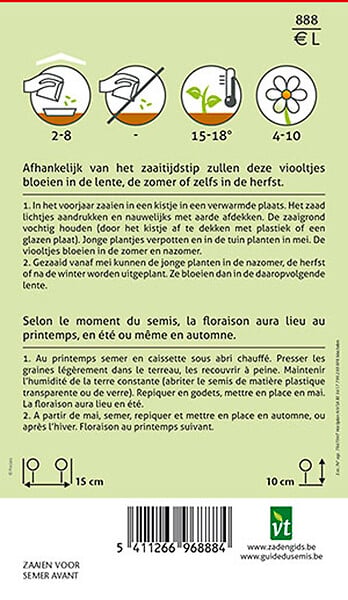 ARBORIX - Pensée Miniature Fun Eyes - Ca. 0,2 gr (Livraison Gratuite) - large