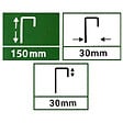 GT GARDEN - Lot de 50 piquets de fixation pour jardin en acier galvanisé - Longueur 150 mm - vignette
