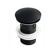LUXURYBAIN - Bonde de Lavabo universelle avec trop plein noir, vasque, evier, Bonde Pop Up (push-up) Automatique - vignette