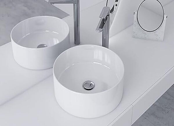 LUXURYBAIN - Bonde de Lavabo universelle sans trop plein chromé, vasque, evier, Bonde Pop Up (push-up) Automatique - large