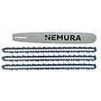 NEMURA - Guide de 45cm + 3 Chaînes de tronçonneuse - 72 Entraineurs - Pas 325 - Jauge 0.58 (1.5mm) - vignette