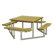 PLUS A/S - Table pique nique bois Twist 8pers autoclave naturel - vignette