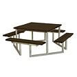 PLUS A/S - Table pique nique bois Twist 8pers lasurée noire - vignette