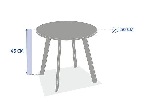HESPERIDE - Table d'appoint ronde Saona Argile - 50 cm - Hespéride - large