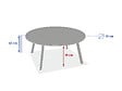HESPERIDE - Table d'appoint ronde Saona Argile - 70 cm - Hespéride - vignette