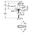 GROHE - Grohe EUROSMART NEW - Mitigeur monocommande Bain / Douche (33412002) - vignette