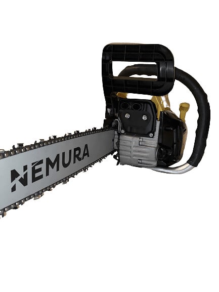 NEMURA - Tronçonneuse thermique 52cc Nemura - Coupe de 45cm - chaîne et fourreau - large
