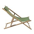 OVIALA - Lot de 2 chiliennes en aluminium inclinable 4 positions vert cactus - Palaos - vignette