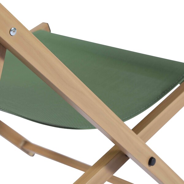 OVIALA - Lot de 2 chiliennes en aluminium inclinable 4 positions vert cactus - Palaos - large