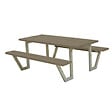 PLUS A/S - Table pique nique bois Wega 6pers lasurée gris vert - vignette