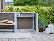 PLUS A/S - Poteau acier carré avec base : 4.5x4.5x132cm incl. 1 cache-poteau - vignette