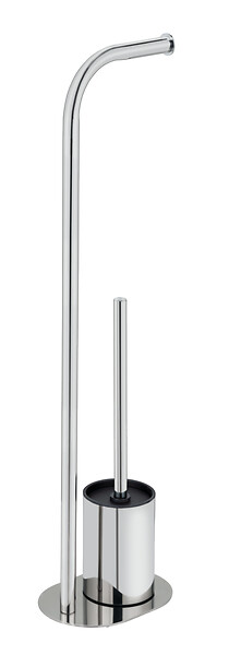 WENKO - Combiné WC Levante - Inox - Noir - Autoportant - large