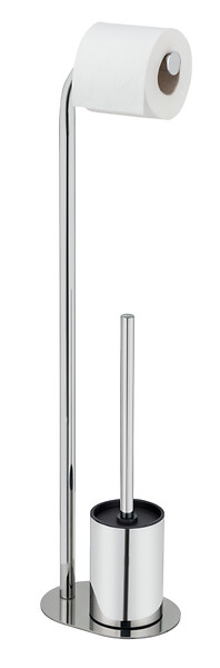 WENKO - Combiné WC Levante - Inox - Noir - Autoportant - large