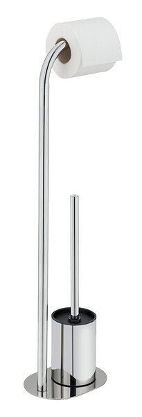 WENKO - Combiné WC Levante - Inox - Noir - Autoportant - large