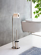WENKO - Combiné WC Levante - Inox - Noir - Autoportant - vignette