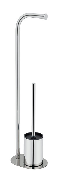 WENKO - Combiné WC Levante - Inox - Noir - Autoportant - large