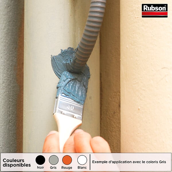 RUBSON - Résine étanchéité toiture - Silicone - Blanc - 1kg - large