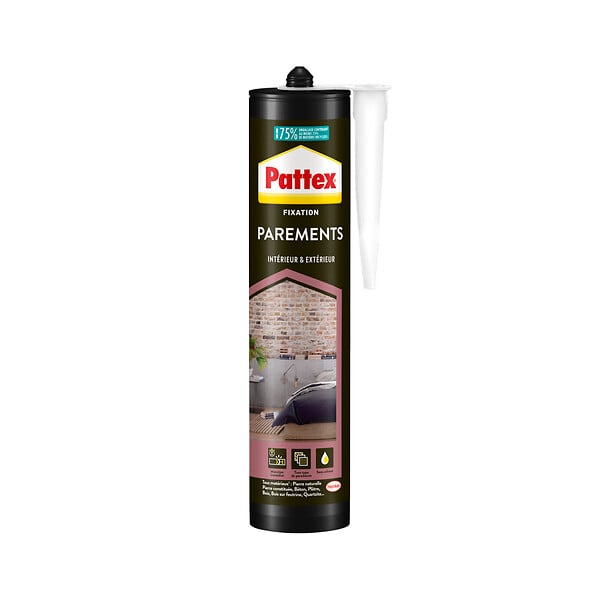 PATTEX - Colle Fixation Parements - Blanc - Cartouche 460g - large