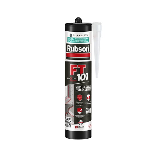 RUBSON - Mastic polymère FT 101 - RAL 7016 Gris anthracite - 280ml - large