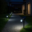 LUMI JARDIN - 2 Spots solaires projecteurs SPIKY Blanc froid 100LM - vignette