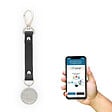 Bouton d'alerte MONSHERIF + médaillon argenté avec lanière noire : l'élégance au service de la sécurité avec un bouton d'alerte connecté discret - Application gratuite - Sans abonnement - vignette