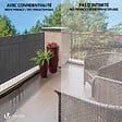 VOUNOT - Brise vue occultant en HDPE 90g/m² 1.5x20m avec attaches de fixation anthracite - vignette