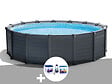 INTEX - Kit piscine tubulaire Intex Graphite ronde 4,78 x 1,24 m + Kit traitement au chlore - vignette