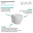 VITRA - Cuvette WC suspendu sans bride VitrA Integra blanc avec abattant frein de chute - vignette