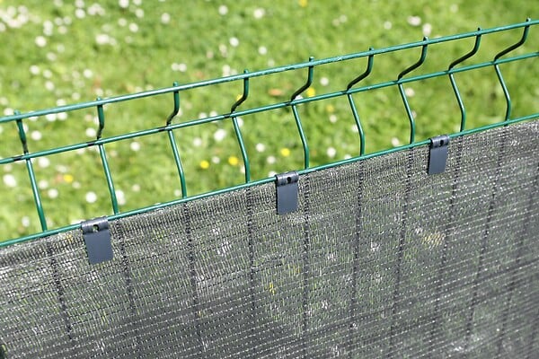 NATURE - 20 attaches brise-vue gris anthracite - large