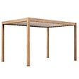 OVIALA - Pergola bioclimatique autoportée et motorisée éclairée 3x4m bois blanc - Kavala - vignette