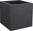 EDA - Pot carré Volcania Up - Gris anthracite - 30cm - vignette
