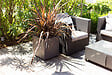 EDA - Pot carré Volcania Up - Gris anthracite - 30cm - vignette