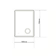 LUXURYBAIN - Miroir salle de bain LED 50x70cm avec cadre noir et loupe grossissante x3 - vignette