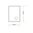 LUXURYBAIN - Miroir salle de bain LED 60x80cm avec cadre en aluminium noir et loupe grossissante x3 - vignette