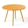 OVIALA - Lot de 2 tables basses de jardin en acier jaune - Palavas - vignette