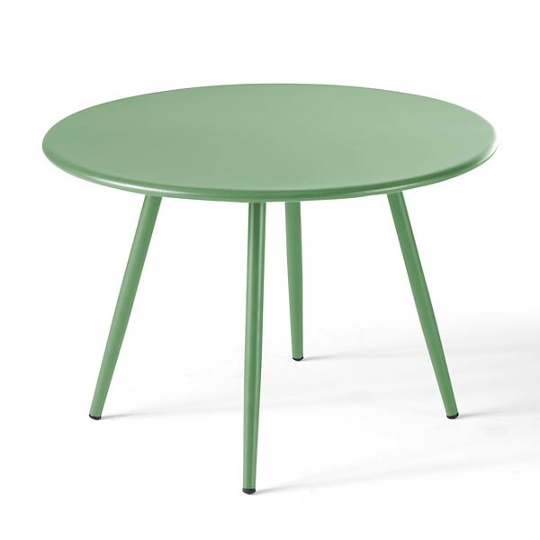 OVIALA - Lot de 2 tables basses de jardin en acier vert cactus - Palavas - large