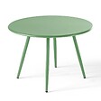 OVIALA - Lot de 2 tables basses de jardin en acier vert cactus - Palavas - vignette