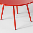OVIALA - Lot de 2 tables basses de jardin en acier rouge - Palavas - vignette
