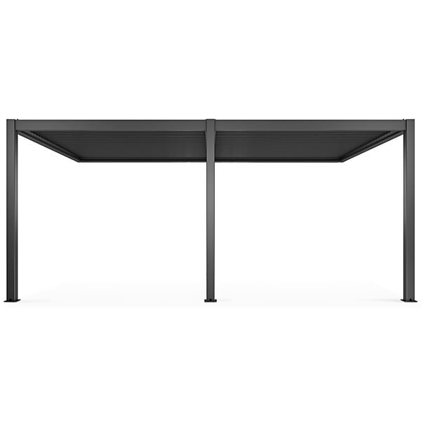 OVIALA - Pergola bioclimatique adossée Aluminium 6 x 3 x 2.5 m - Oia - large
