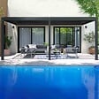 OVIALA - Pergola bioclimatique adossée Aluminium 6 x 3 x 2.5 m - Oia - vignette