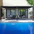 OVIALA - Pergola bioclimatique adossée Aluminium 6 x 3 x 2.5 m - Oia - vignette