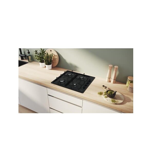 BOSCH - table de cuison gaz 60cm  7500 w.4 feux noir - PBP6B6K80 - large