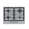 BOSCH - table de cuison gaz 60cm 4 feux 7500w inox - PGP6B5K90 - vignette