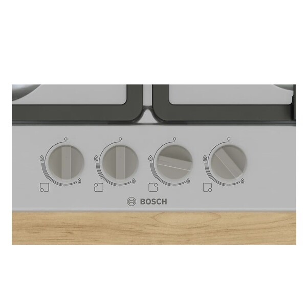 BOSCH - table de cuison gaz 60cm 4 feux 7500w inox - PGP6B5K90 - large