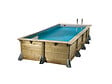 UBBINK - Kit piscine bois Ubbink Azura 5,05 x 3,50 x 1,26 m - Liner beige + Kit margelles - vignette