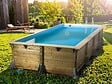 UBBINK - Kit piscine bois UbbinkAzura 5,05 x 3,50 x 1,26 m - Liner bleu + Kit margelles - Ubbink - vignette