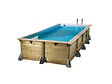 UBBINK - Kit piscine bois UbbinkAzura 5,05 x 3,50 x 1,26 m - Liner bleu + Kit margelles - Ubbink - vignette