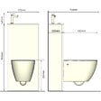 GODART - Pack WC suspendu avec lave-mains intégré + Cuvette gain de place sans bride vortex Turbi - vignette